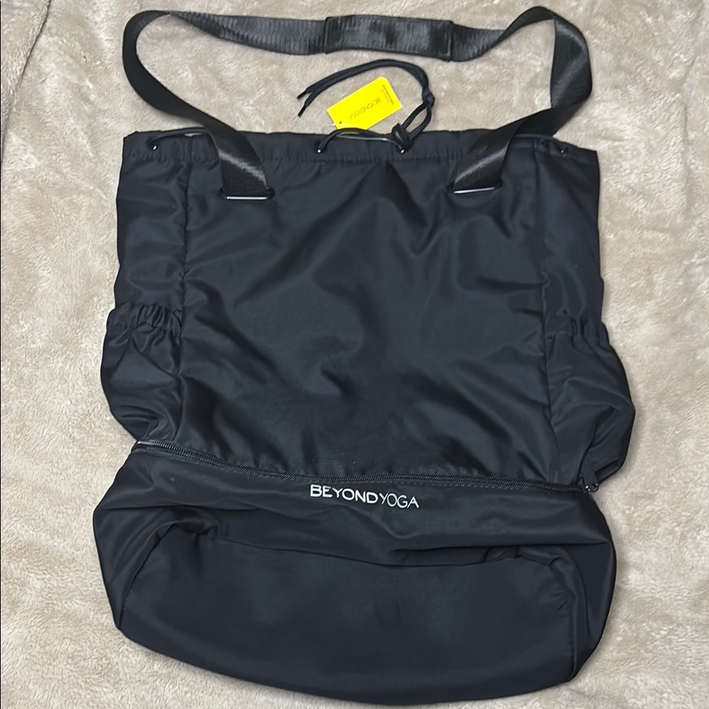 Beyond Yoga Black Backpack with Lightweight Material and Flexible Design